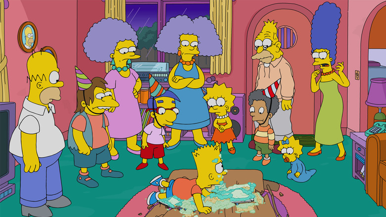 Simpsons, Bart falls on his birthday cake