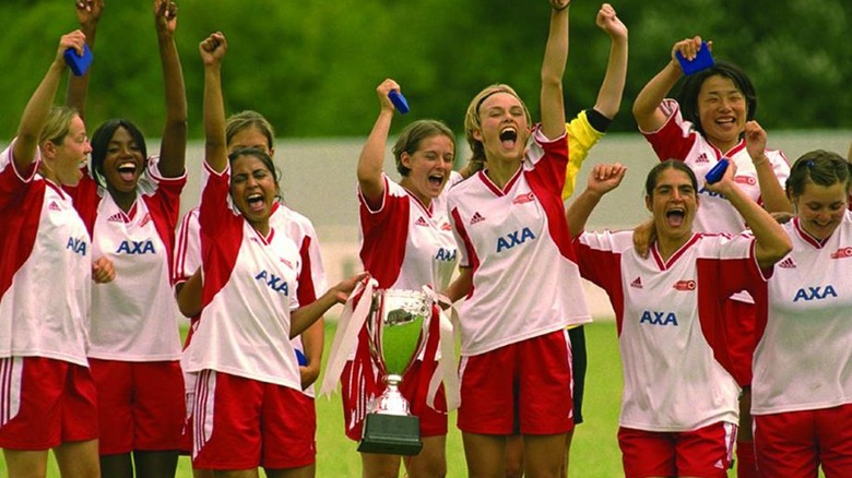 Bend It Like Beckham team celebrates a victory