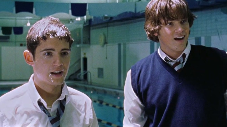 Julian Morris and Jared Padalecki at the pool in Cry Wolf