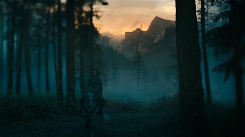 Elendil rides through forest