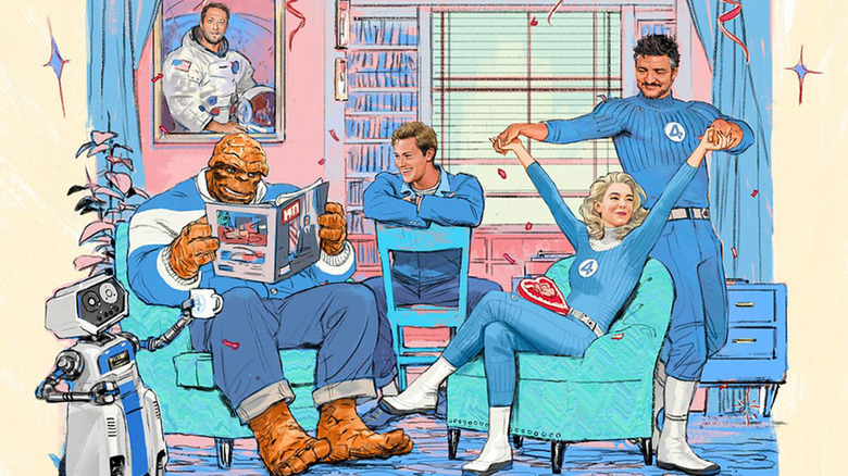 The Fantastic Four: First Steps cast artwork