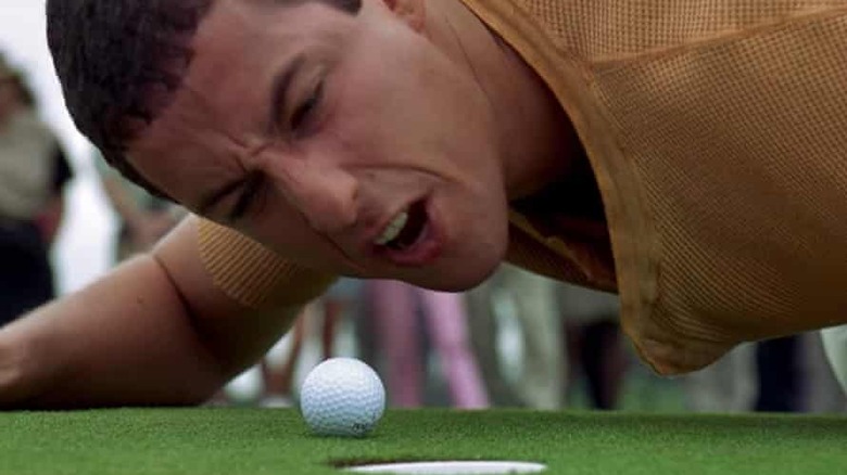 Happy Gilmore screams at golf ball that is too good for its home