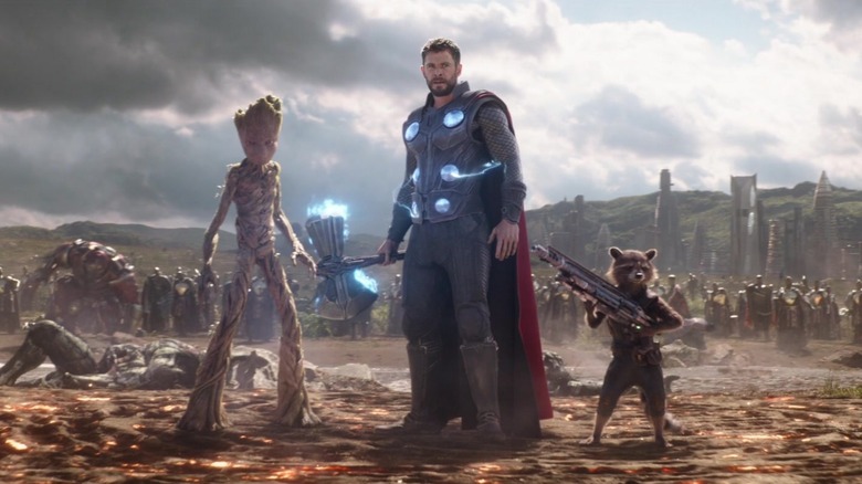 Avengers: Infinity War, Groot, Thor, Rocket