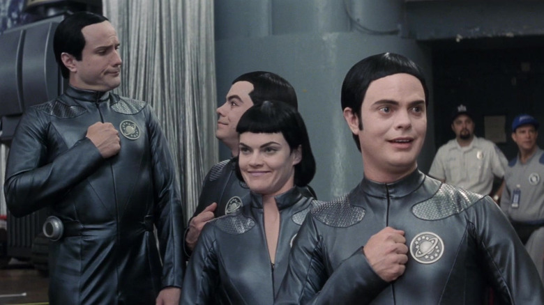 Enrico Colantoni, Jed Rees, Missi Pyle, and Rainn Wilson in Galaxy Quest