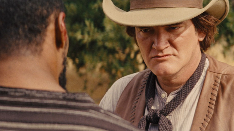 Jamie Foxx and Quentin Tarantino in Django Unchained