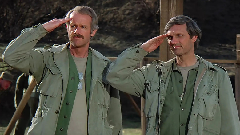 Alan Alda and Mike Farrell on M*A*S*H