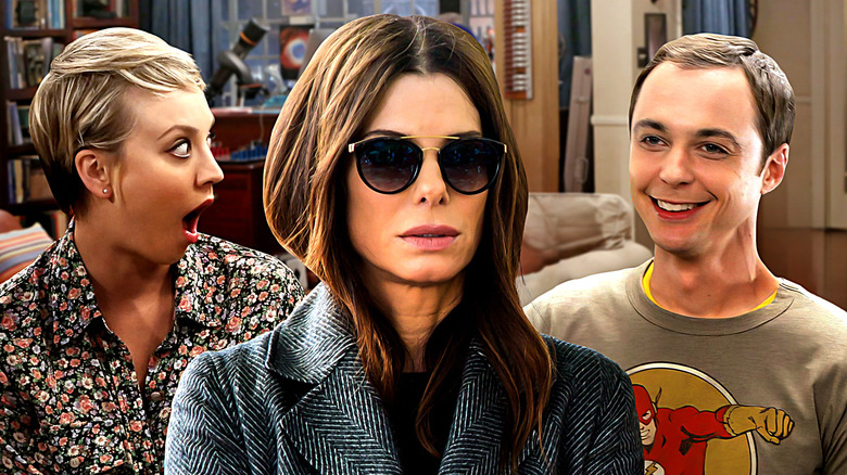 Penny shocked Sandra Bullock sunglasses Sheldon smiling