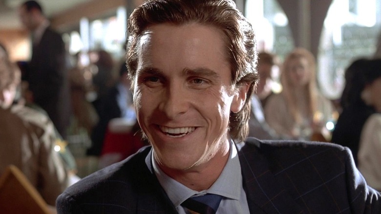 Patrick Bateman laughing American Psycho