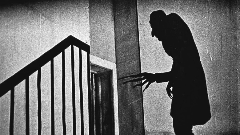 Nosferatu's shadow on the wall