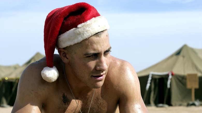 Jake Gyllenhaal Shirtless Santa Hat