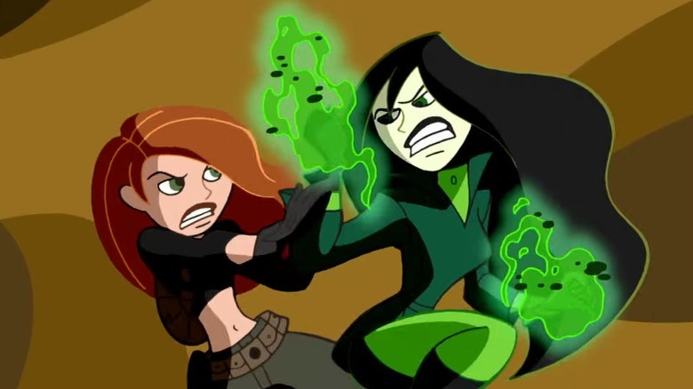 Kim Possible and Shego fighting