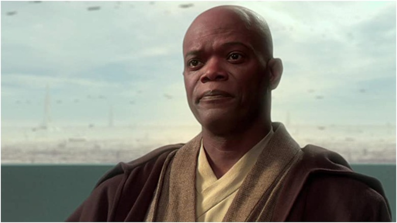 Mace Windu on the Jedi Council in Star Wars: The Phantom Menace