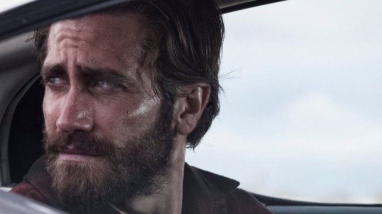 Grizzled Jake Gyllenhaal in Car