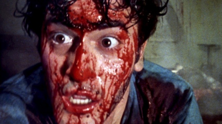 The Evil Dead Bruce Campbell covered in blood