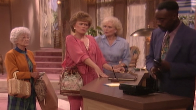 Estelle Getty, Rue McClanahan, Betty White, and Don Cheadle on The Golden Palace