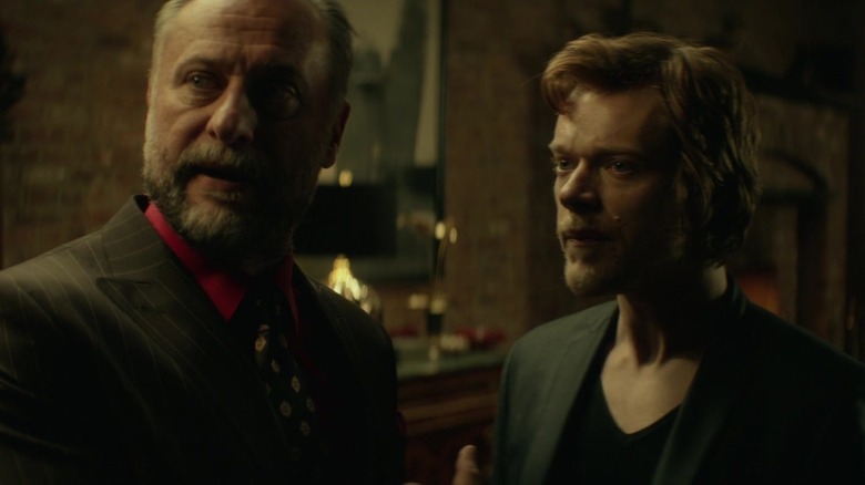 Michael Nyqvist and Alfie Allen in John Wick