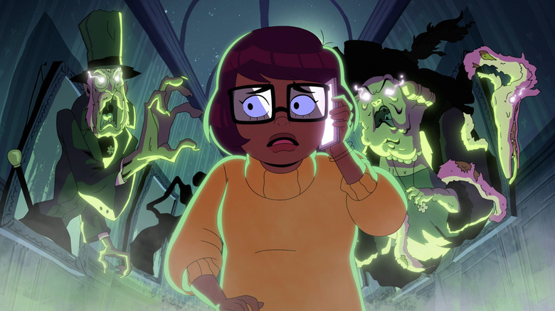 Velma scared by ghosts