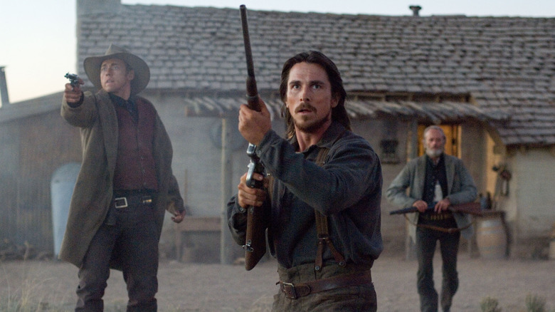 Dan Evans holding gun 3:10 to Yuma